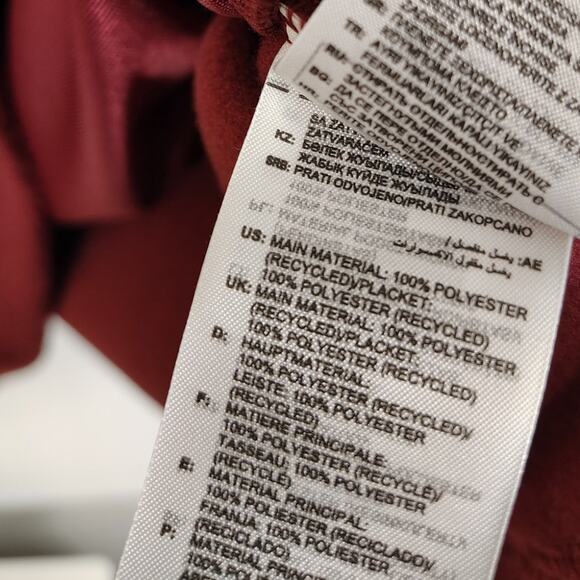 Adidas Mens Polar Fleece Pullover Fleece Shirt 1/4 Snaps Shadow Red Small - Picture 4 of 7